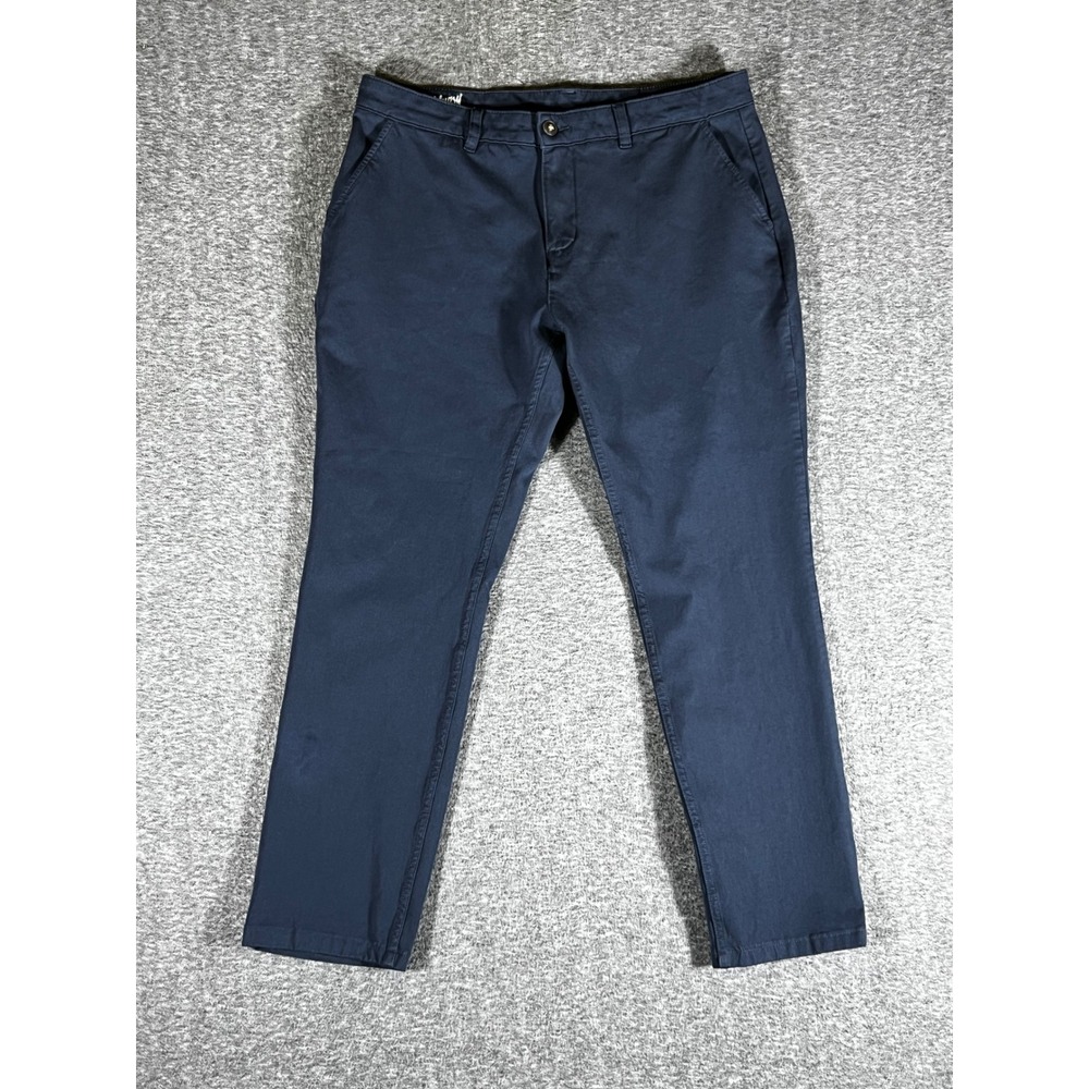 Mugsy Morgans Navy Blue Stretch Chino Pants Mens 40x32 K6PNNV